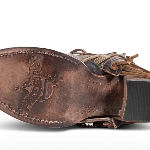 Freebird Crue - Distressed Grey/Multi Ankle Booties - Never worn sz10 - Picture 7 of 11